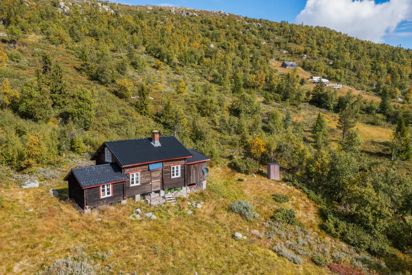 Uvdal – Eldre hytte på selveiertomt i snaufjellet! Fantastisk utsikt mot Vestfjellet i Uvdal/Hardangervidda